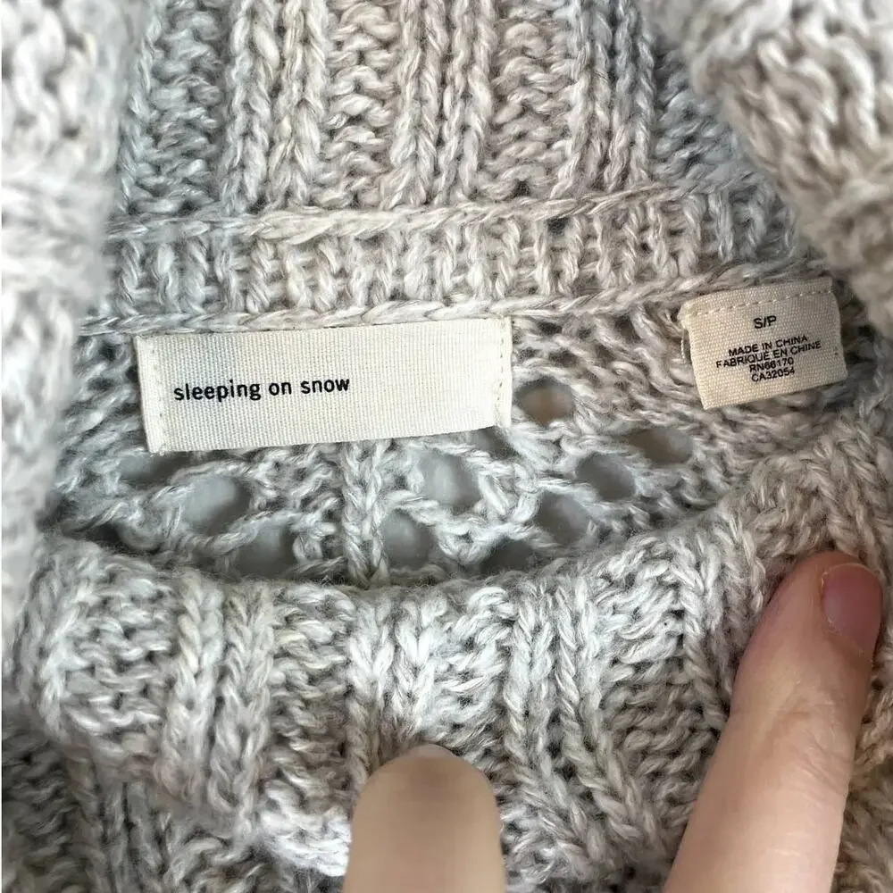 Anthropologie Sleeping On Snow Women's Small Eldora Wool Blend Knit Sweater - Picture 8 of 10